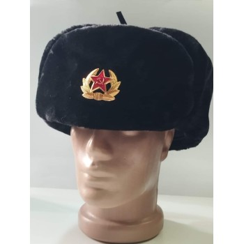 Мъжка руска шапка,черна-2