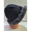 Дамска шапка лукс, джинс -56